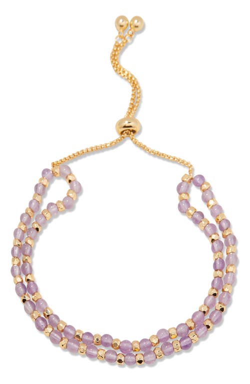 Brook & York Brook And York Evette Birthstone Beaded Slider Bracelet In Gold June