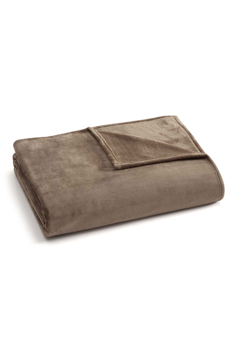 Bedford Microfiber Bed Blanket, Main, color, BIRDS NEST BROWN