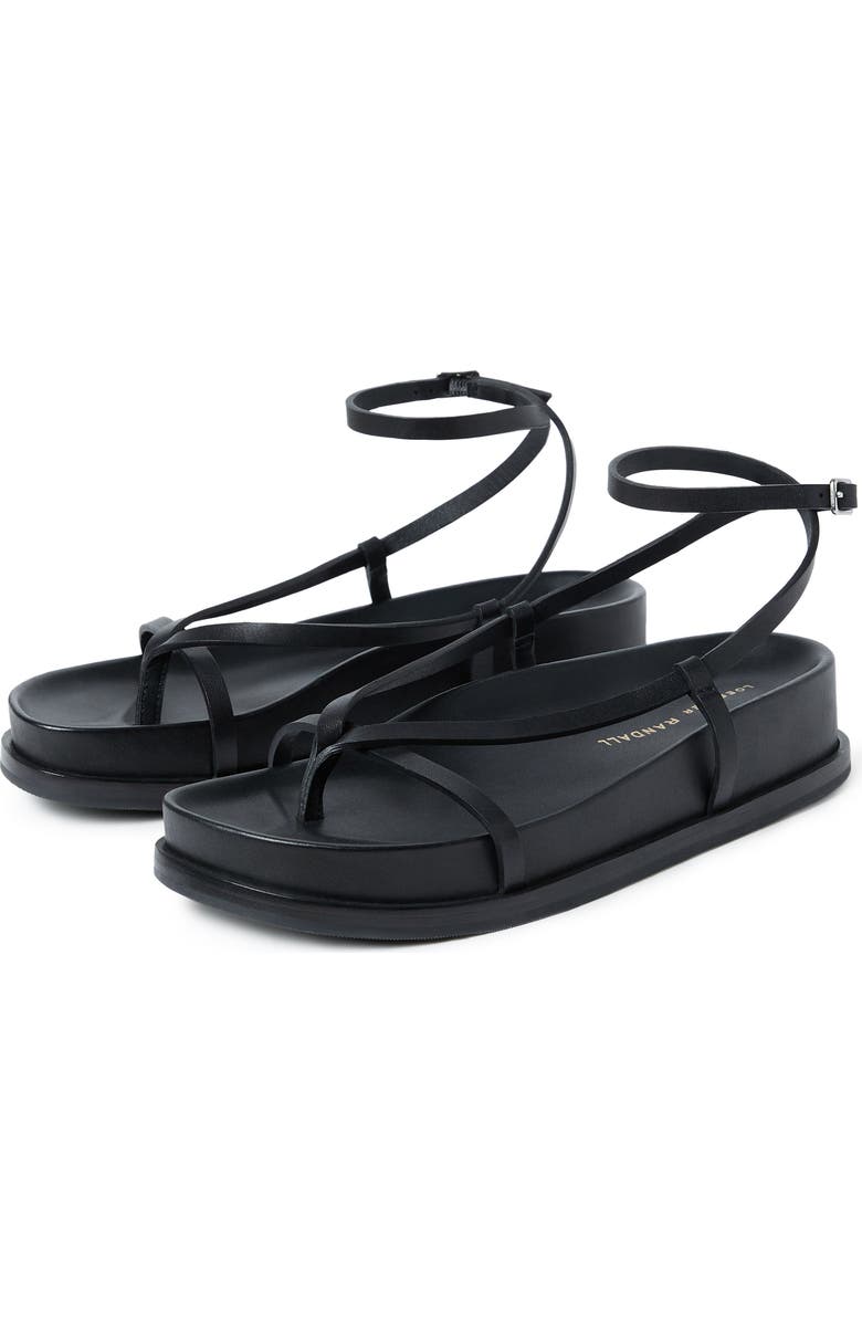 Loeffler Randall <p>Sonny Leather Ankle Wrap Sandal (Women) </p>, Alternate, color, Black