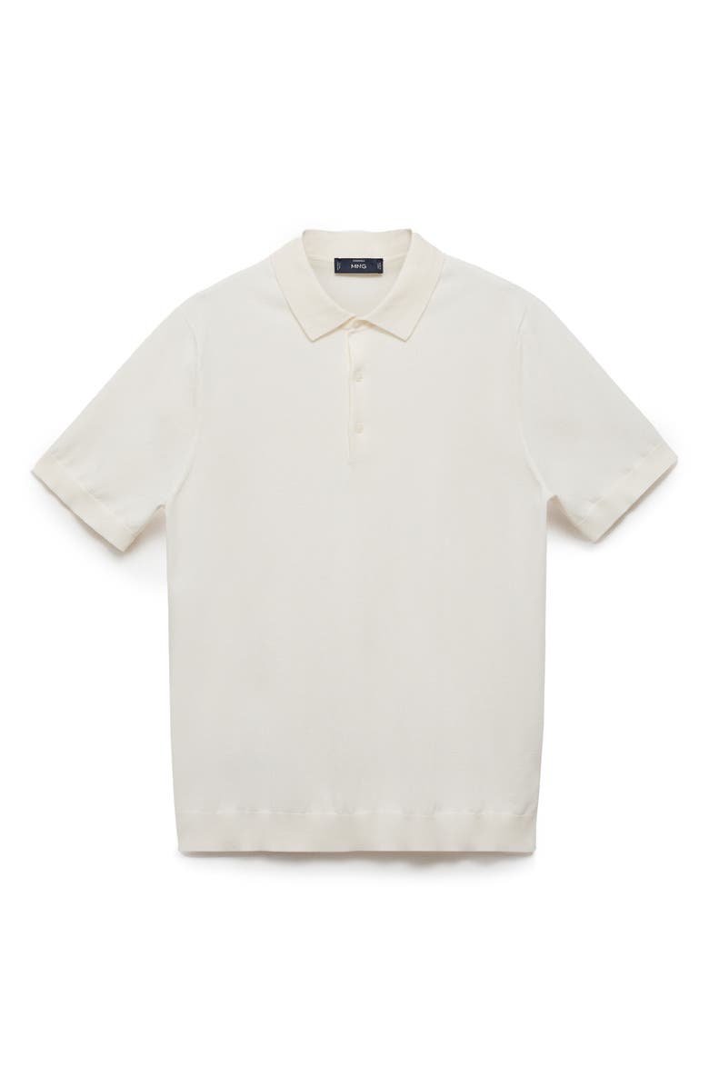 MANGO Cotton Polo Shirt, Alternate, color, Off White