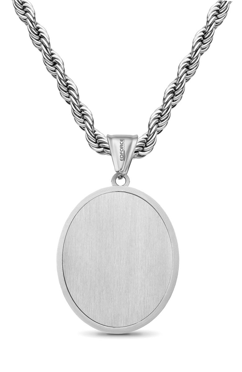 EDFORCE St. Christopher Pendant Necklace, Alternate, color, Silver