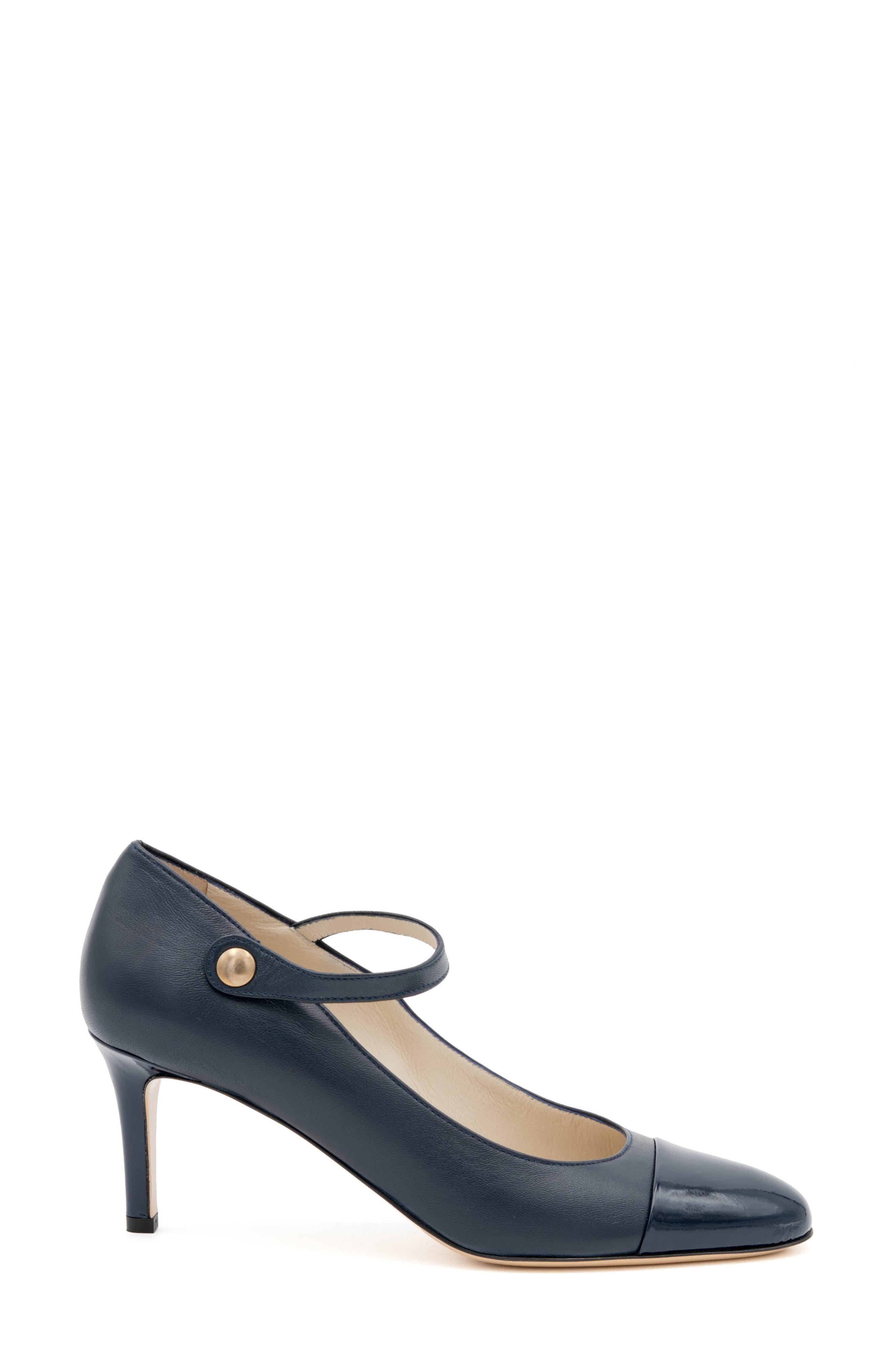 Lilli Ankle Strap Cap Toe Pump, Alternate, color, BLUE PAVONE PARM NIGHT VERNICE