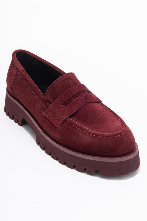 Forever & Always Shoes Vionel Leather Loafer In Red