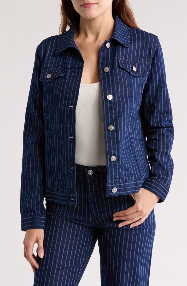 Hudson Jeans Relaxed Pinstripe Jacket, Main, color,