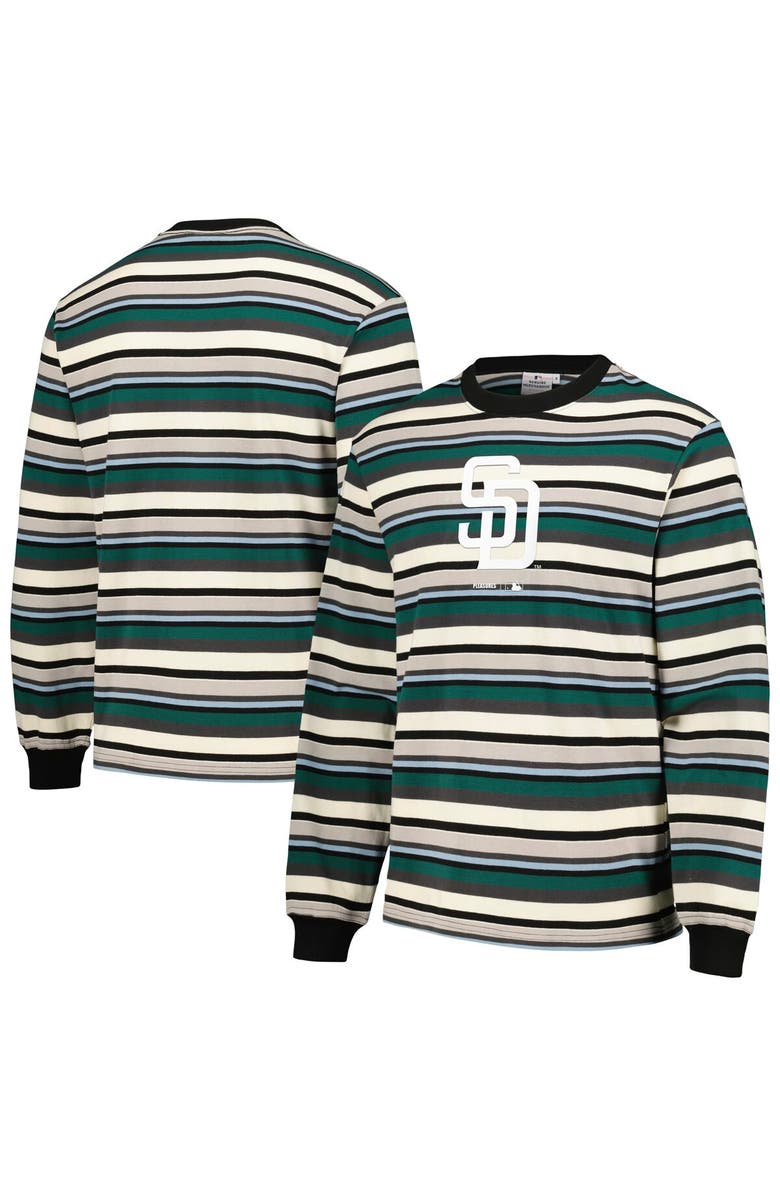 PLEASURES Men's PLEASURES Cream/Green San Diego Padres Ballpark Long Sleeve T-Shirt, Main, color, 