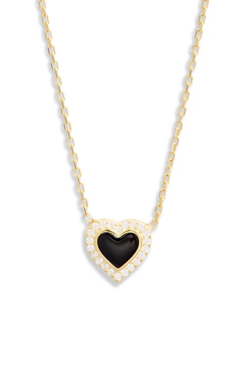 Everyday Pavé & Enamel Heart Pendant Necklace
