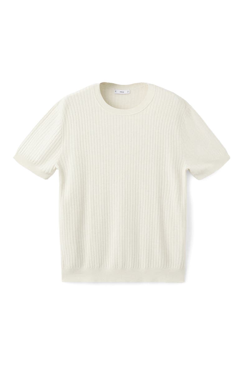 Short Sleeve Cotton & Modal Rib Top, Alternate, color, SAND