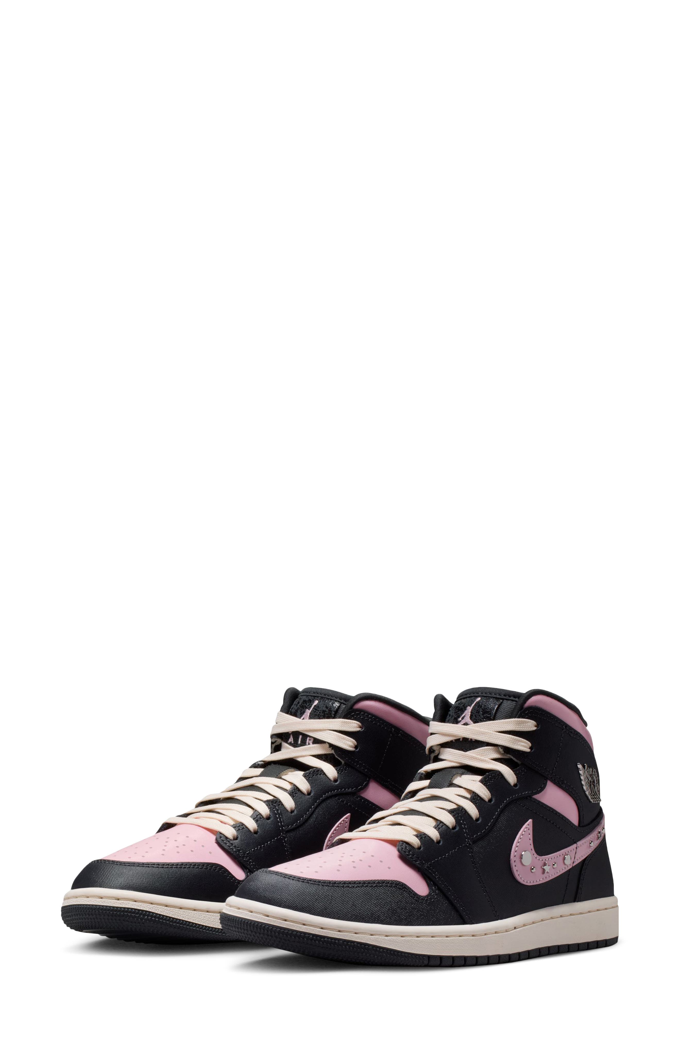 Jordan Air Jordan 1 Mid SE Basketball Sneaker, Main, color, Anthracite/ Iced Carmine