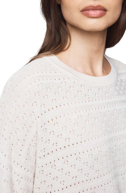 Splendid Georgie Oversize Pointelle Sweater In White