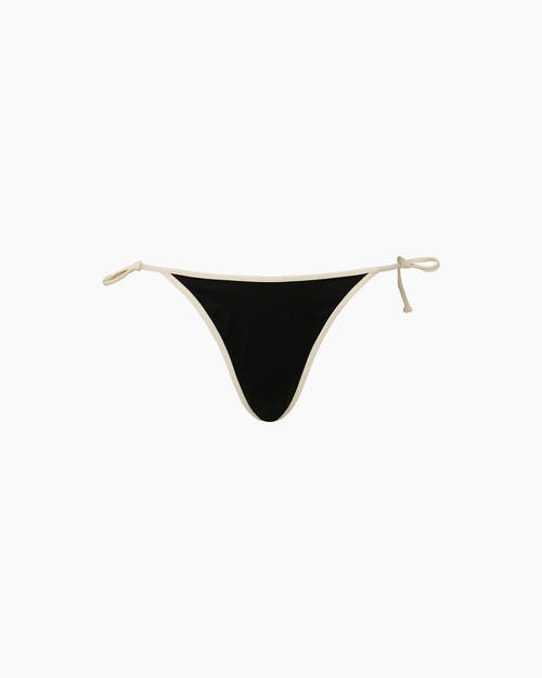 Onia Cleo Bikini Bottom In Black/egret