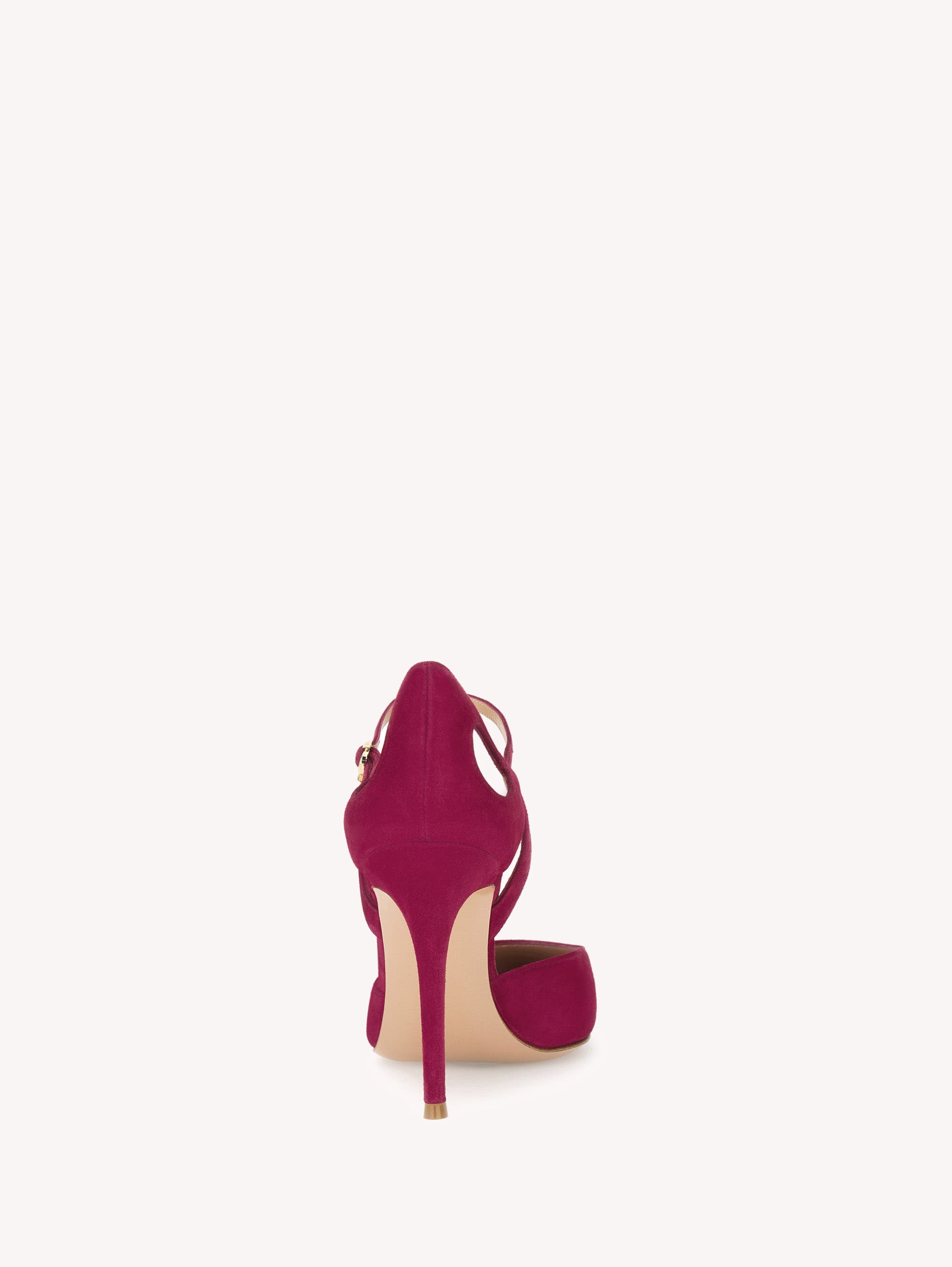 Charlotte Pump, Alternate, color, Fuchsia Suede Leather