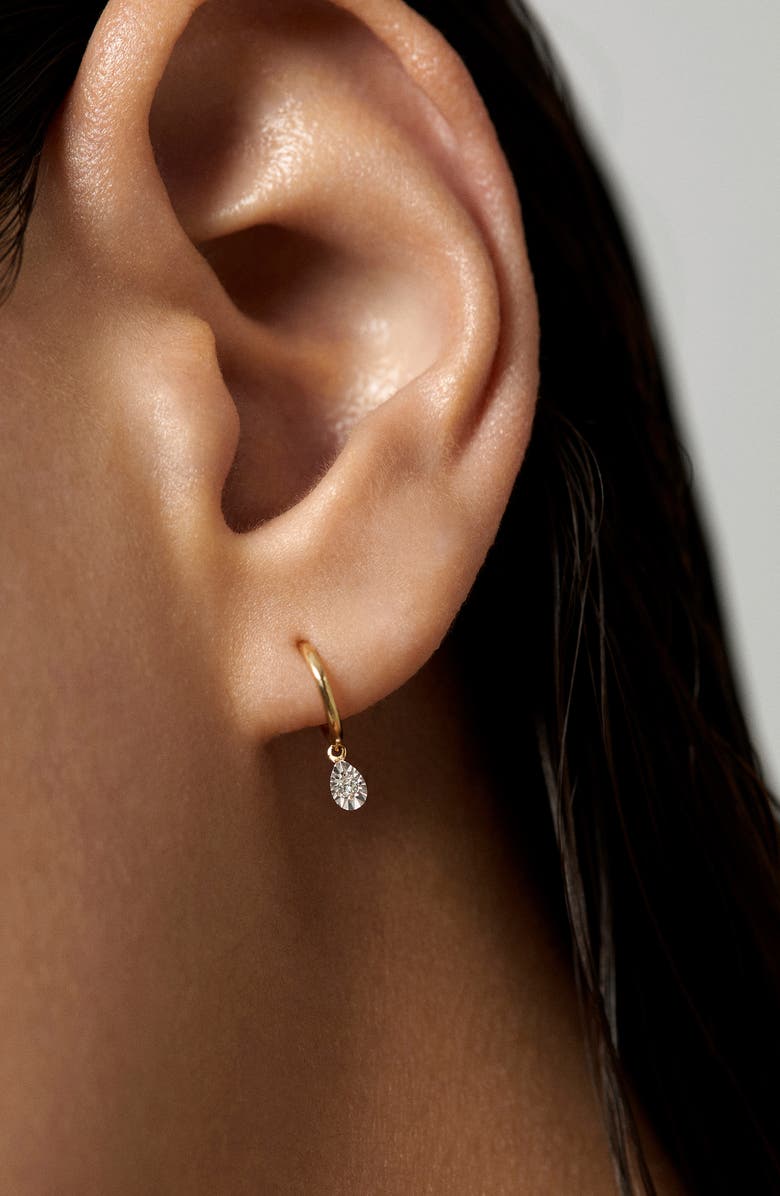 Monica Vinader Duo Lab Grown Diamond Single Huggie Hoop Earring, Alternate, color, 