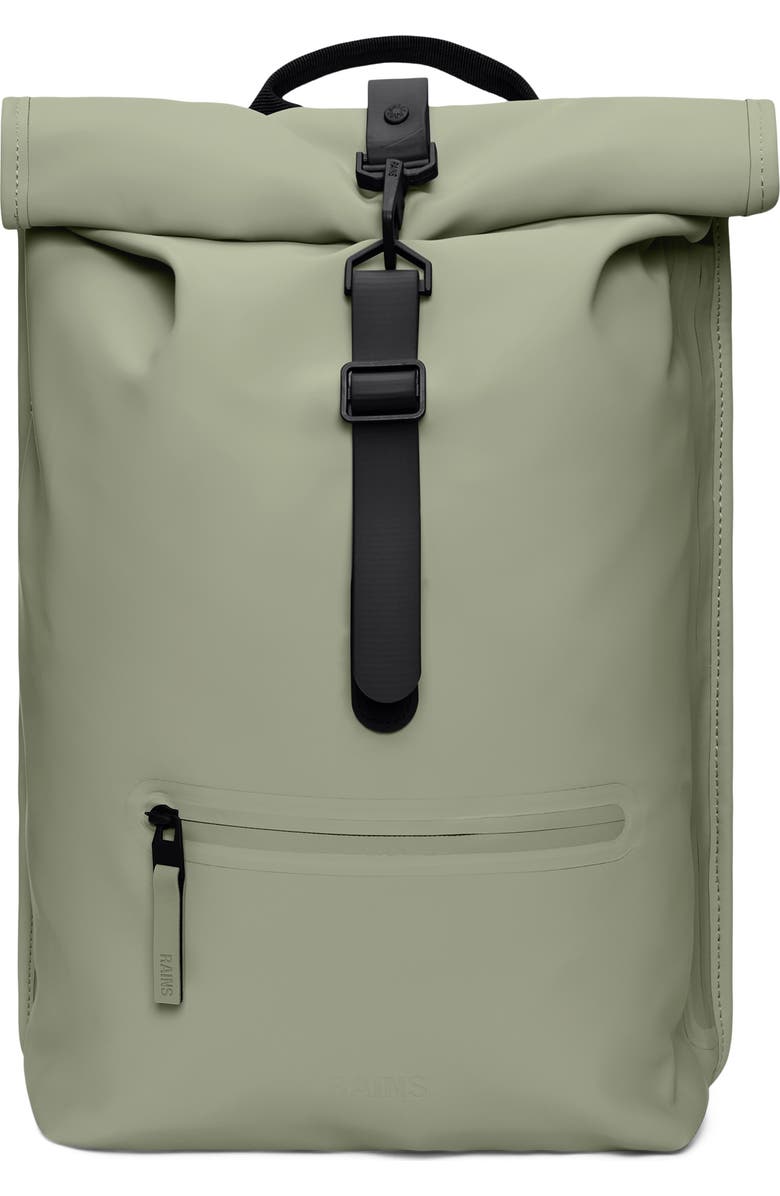 Rains Rolltop Waterproof Rucksack, Main, color, Drift