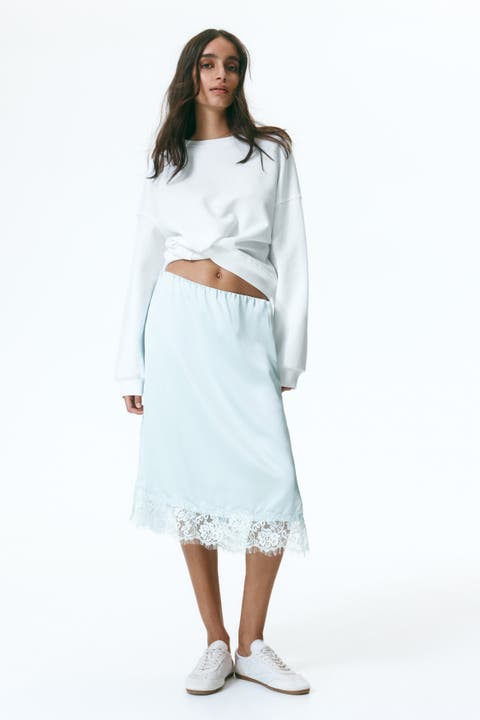 Lace-trimmed Skirt