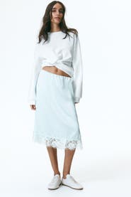 H&M Lace-trimmed Skirt