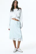 H&M Lace-trimmed Skirt