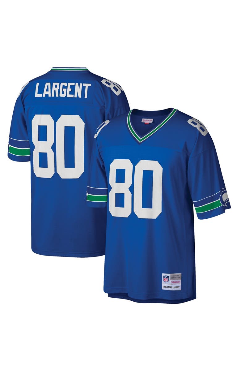 Mitchell & Ness Men's Mitchell & Ness Steve Largent Royal Seattle Seahawks Big & Tall 1985 Retired Player Replica Jersey, Alternate, color, Royal