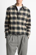 Vince Bowden Plaid Cotton Popover Shirt