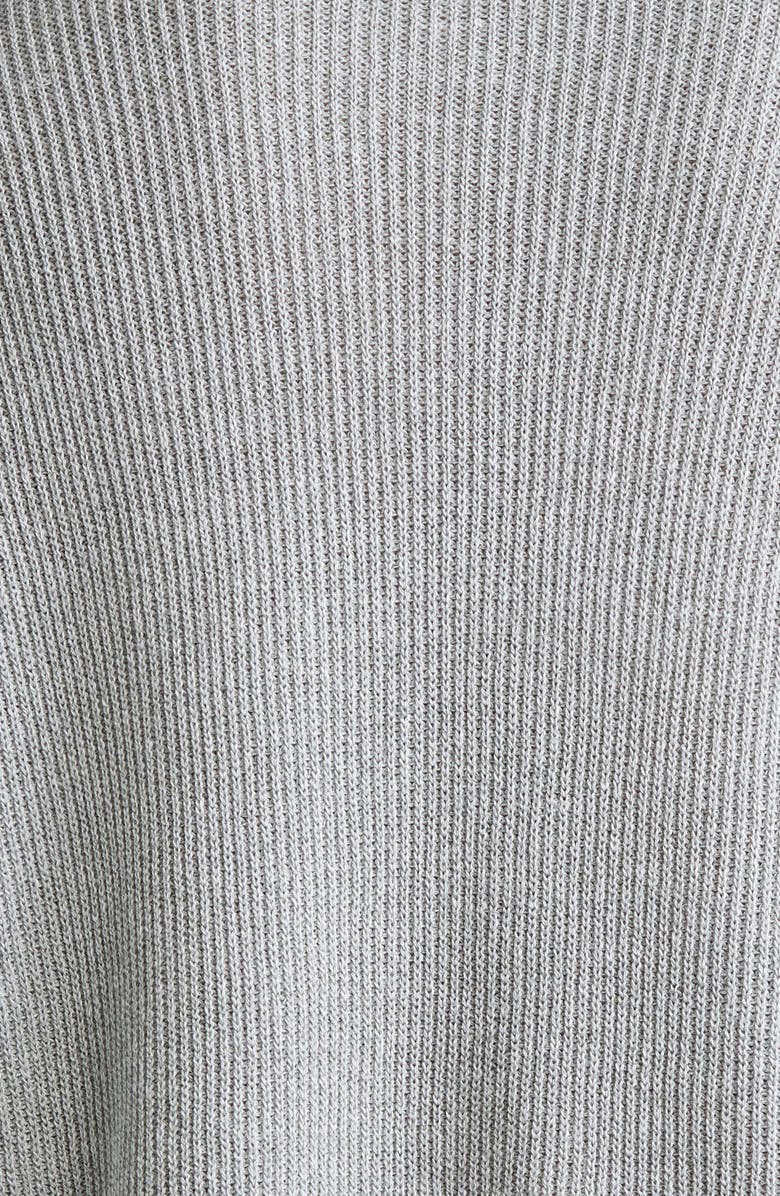 Bode Weymouth Cotton & Linen Rib Sweater, Alternate, color, Grey