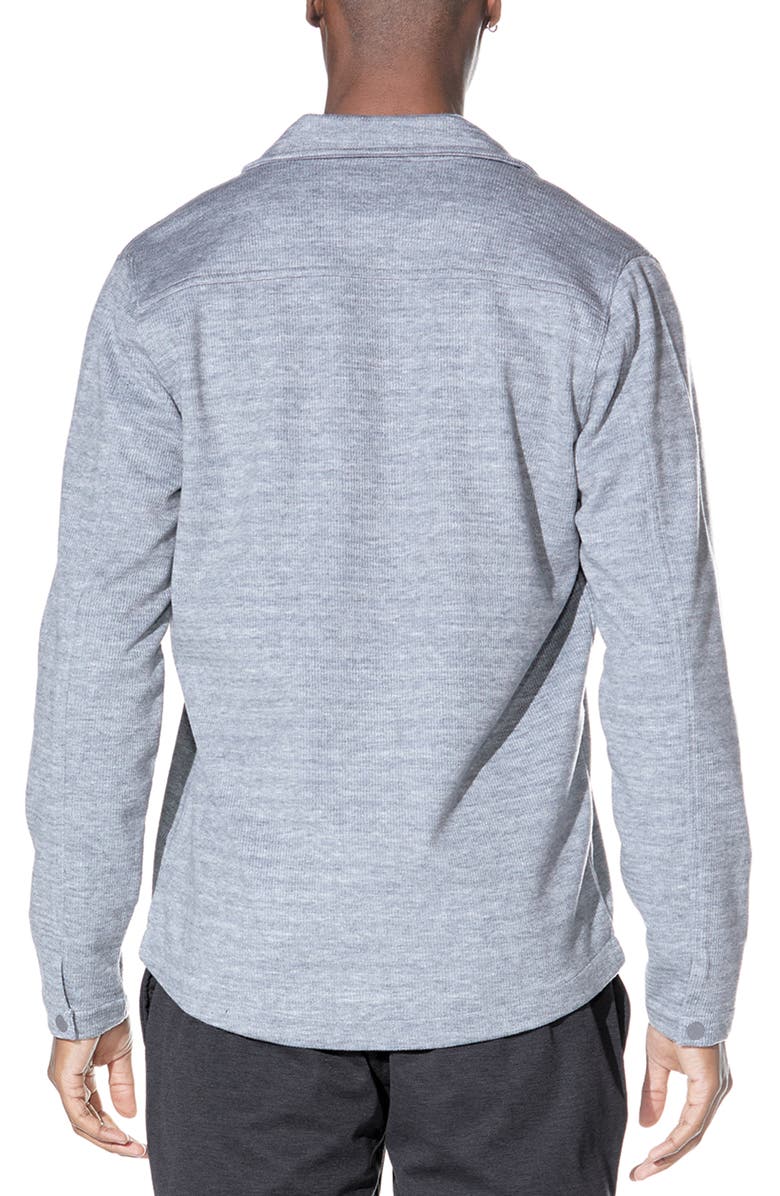 Civil Society Relaxed Fit Knit Shirt Jacket, Alternate, color, Heather Gray