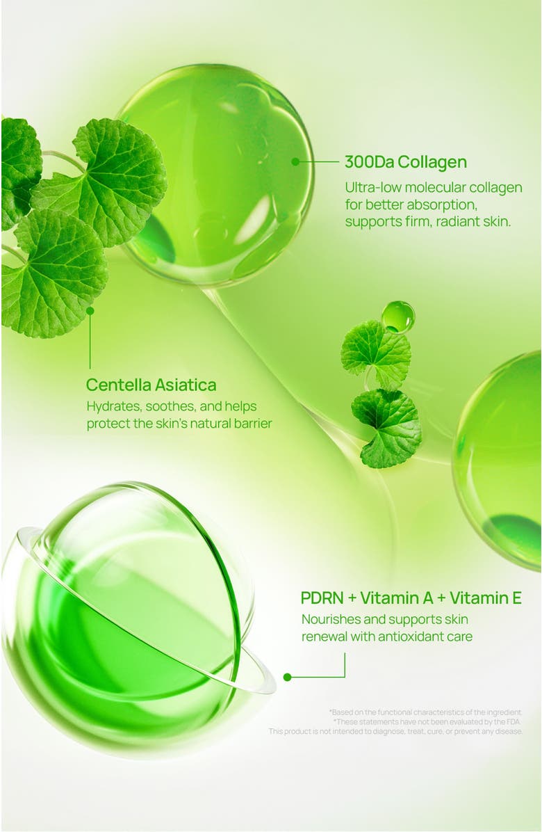 Foodology Coleology Collagen Centella Jelly 10 sticks, Alternate, color, Green