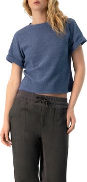 IVONNE Straight Knit Blouse with Crew Neck