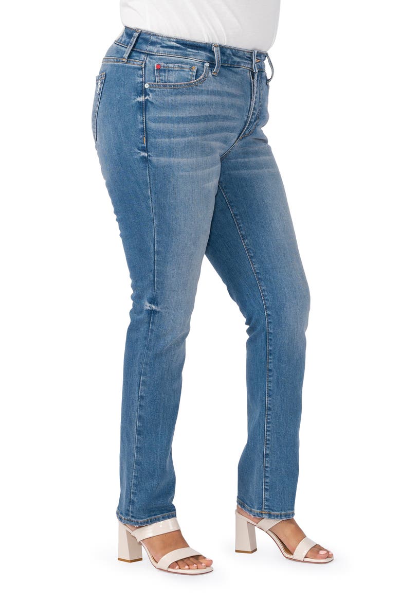 High Waist Ankle Straight Leg Jeans, Alternate, color, PARIS