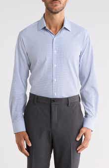 Slim Fit Microprint Stretch Shirt