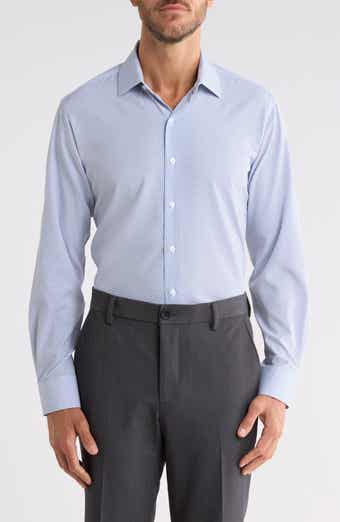 Slim Fit Microprint Stretch Shirt