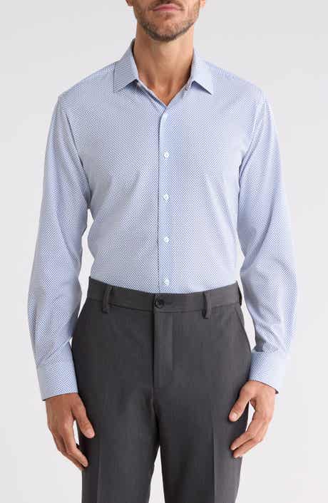Slim Fit Microprint Stretch Shirt