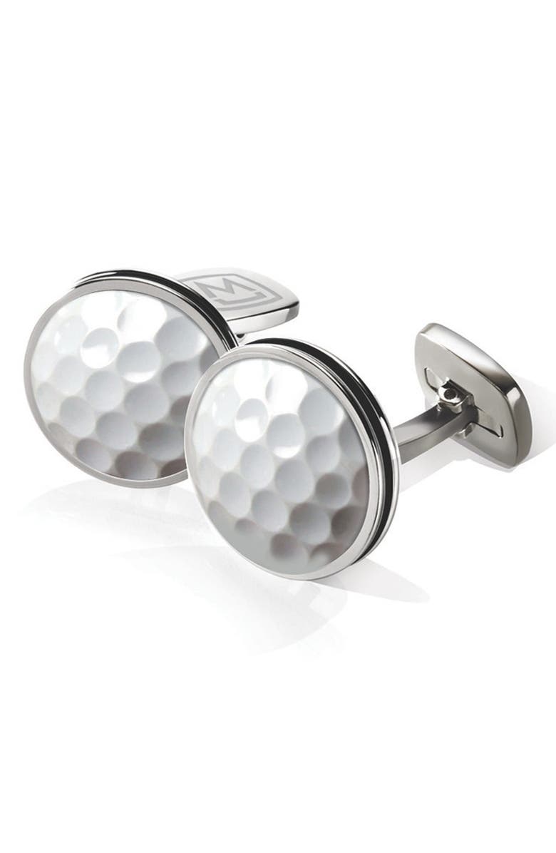 M-Clip<sup>®</sup> Golf Ball Cuff Links, Main, color, Stainless Steel/ White