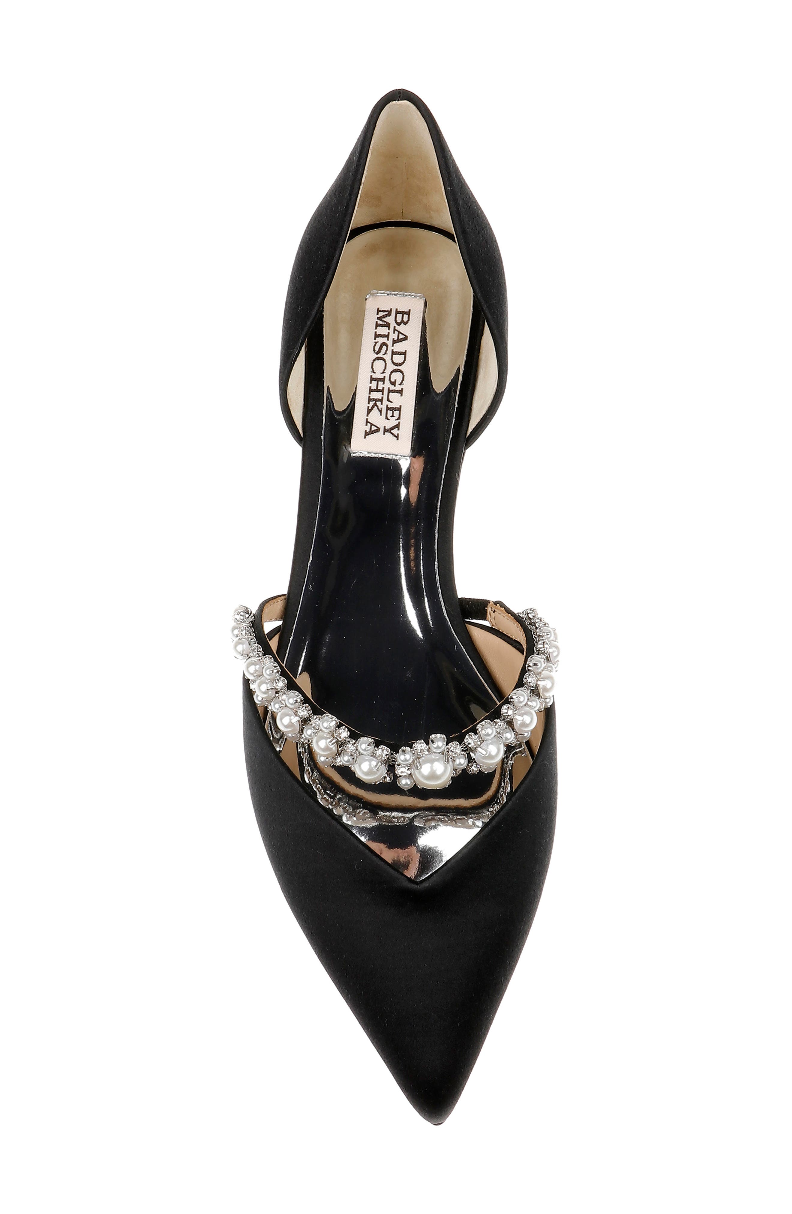 Natalia d'Orsay Flat, Alternate, color, BLACK