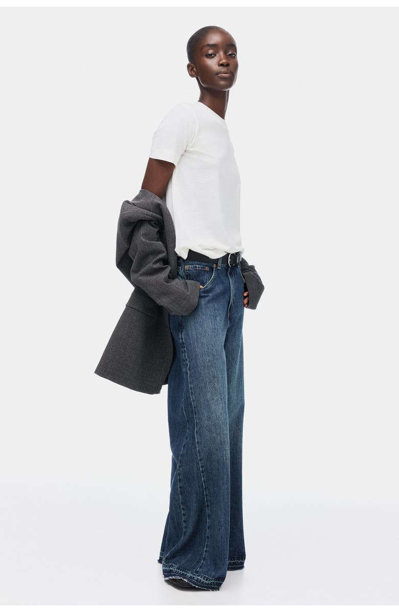 H&M Silk-blend T-shirt, Alternate, color, White