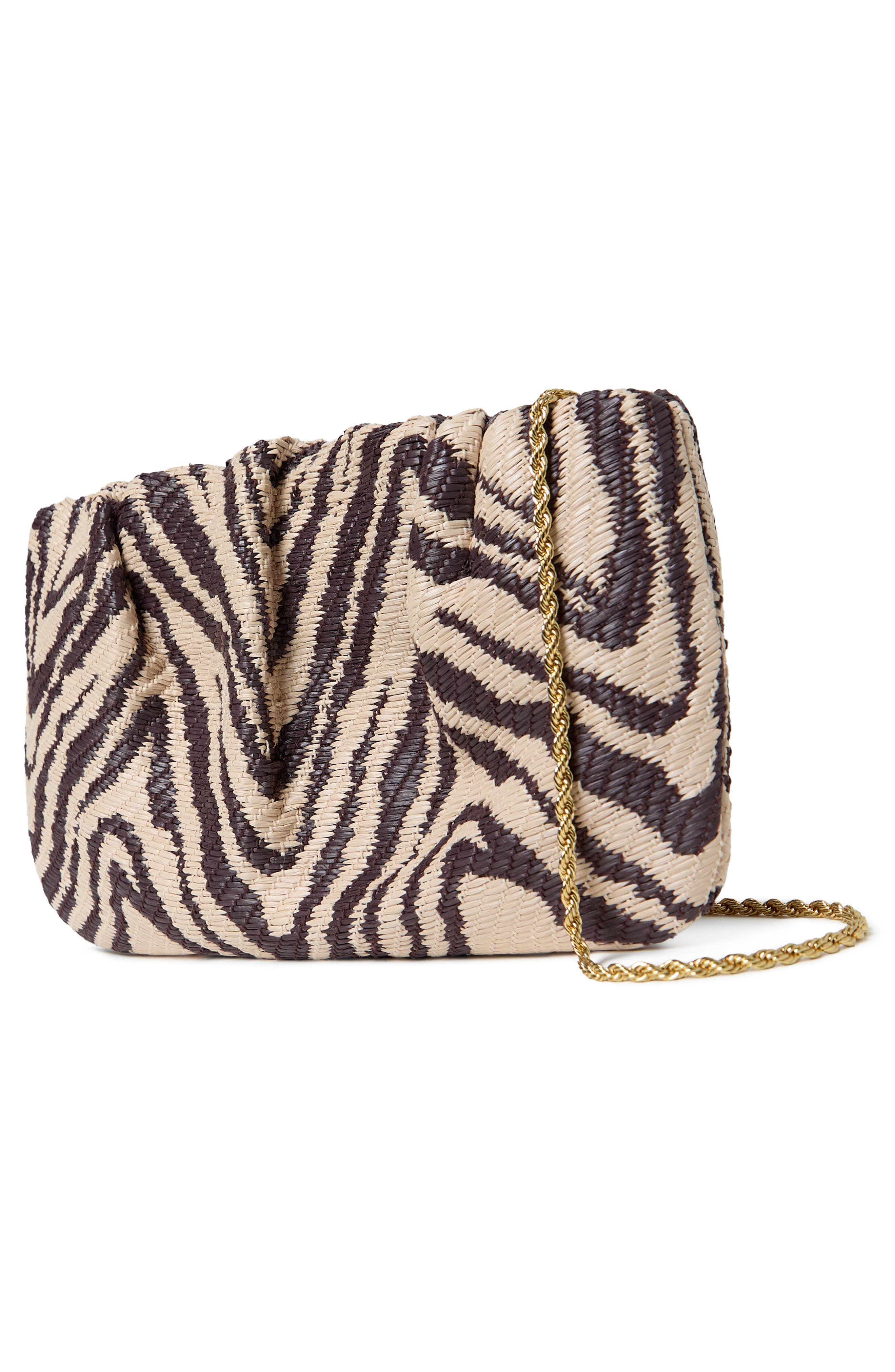 Loeffler Randall Serena Clutch, Alternate, color, Vintage Zebra