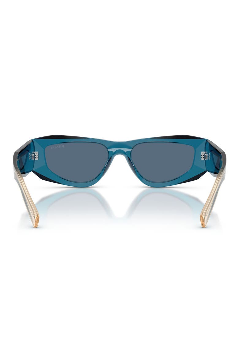53mm Pillow Sunglasses, Alternate, color, BLUE / DARK BLUE