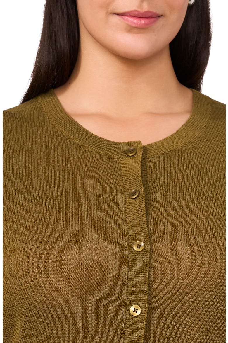 Short Sleeve Cardigan, Alternate, color, OLIVE MOSS