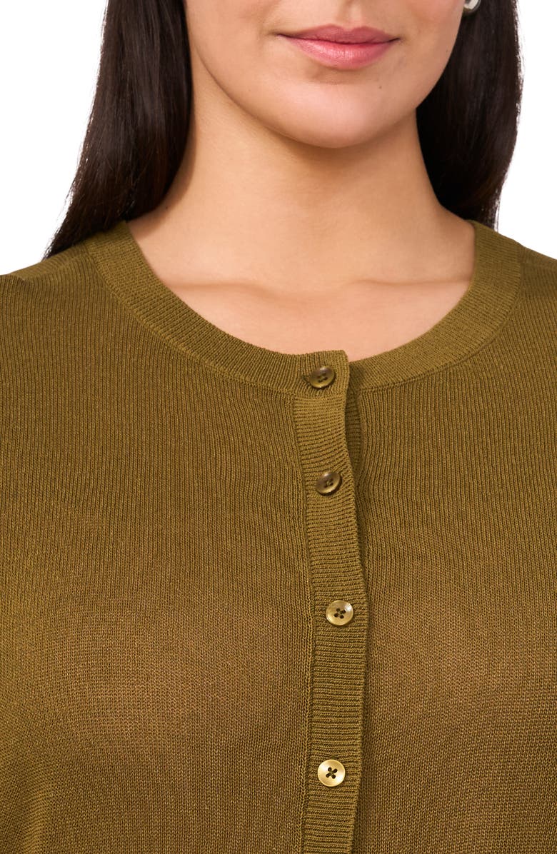 Halogen<sup>®</sup> Short Sleeve Cardigan, Alternate, color, Olive Moss