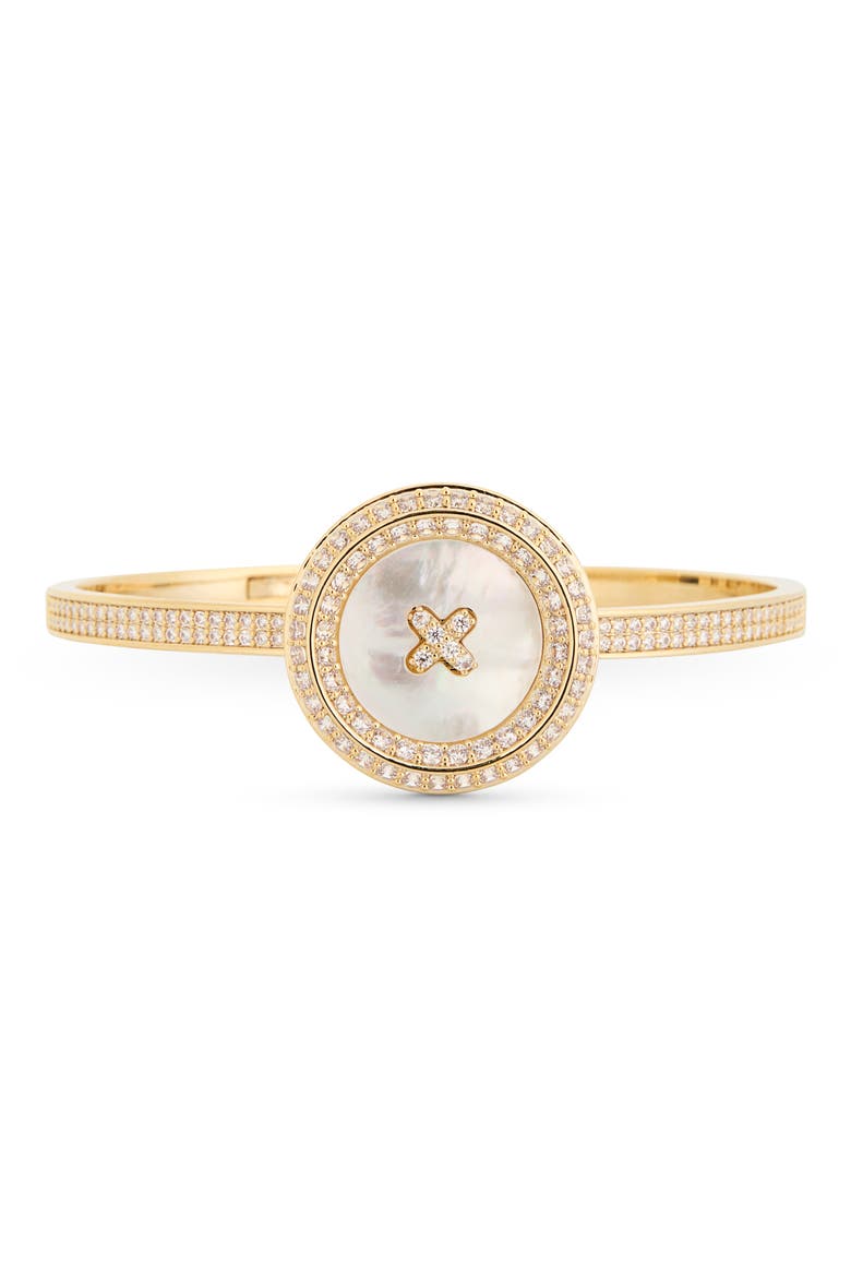 Lina Medallion Cuff Bracelet, Main, color, GOLD