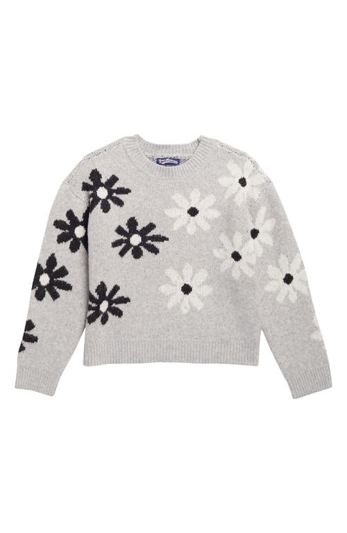 Freshman Kids' Daisy Floral Sweater in Grey 