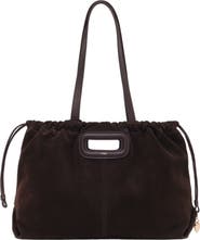 maje Suede Milpli tote bag