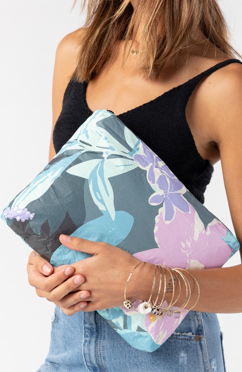 Aloha Collection Mid Pau Hana Water Resistant Tyvek<sup>®</sup> Zip Pouch, Alternate, color, Pau Hana