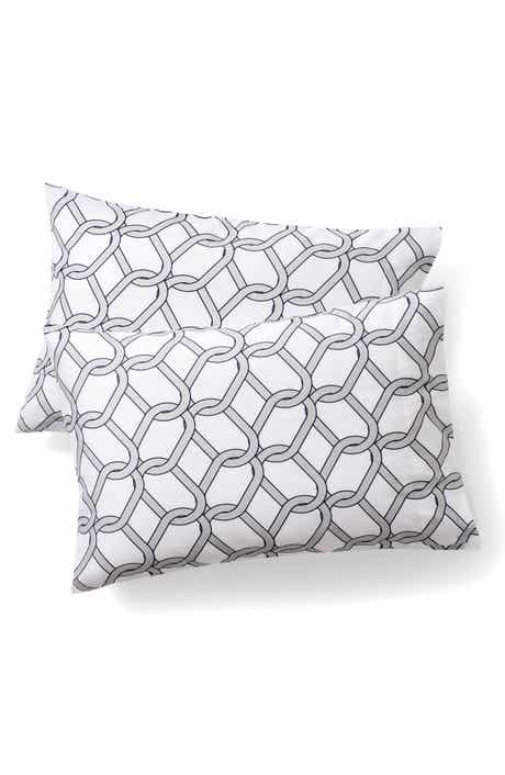Set of Two Chain Print Pillowcases