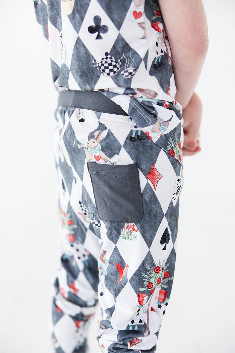 Alice in Wonderland Pajama Set, Alternate, color, Grey