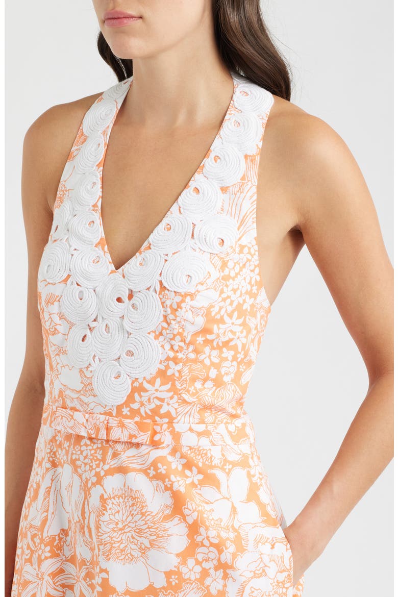 Belinda Maxi Dress, Alternate, color, SUNSET ORANGE BUDDING ROMANCE