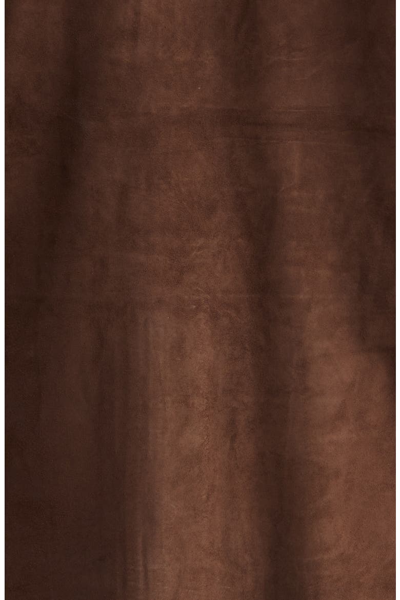Suede Trucker Jacket, Alternate, color, DARK BROWN