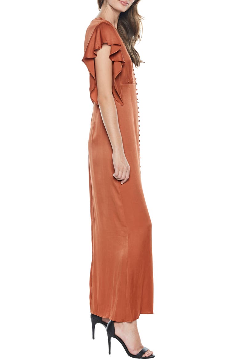 Button Up Maxi Dress, Alternate, color, RUST