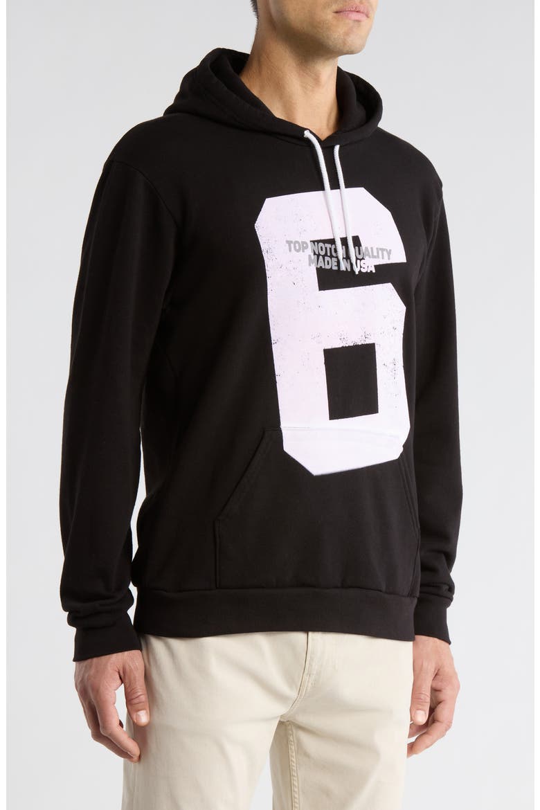 Playbook Graphic Cotton Hoodie, Alternate, color, JET BLACK