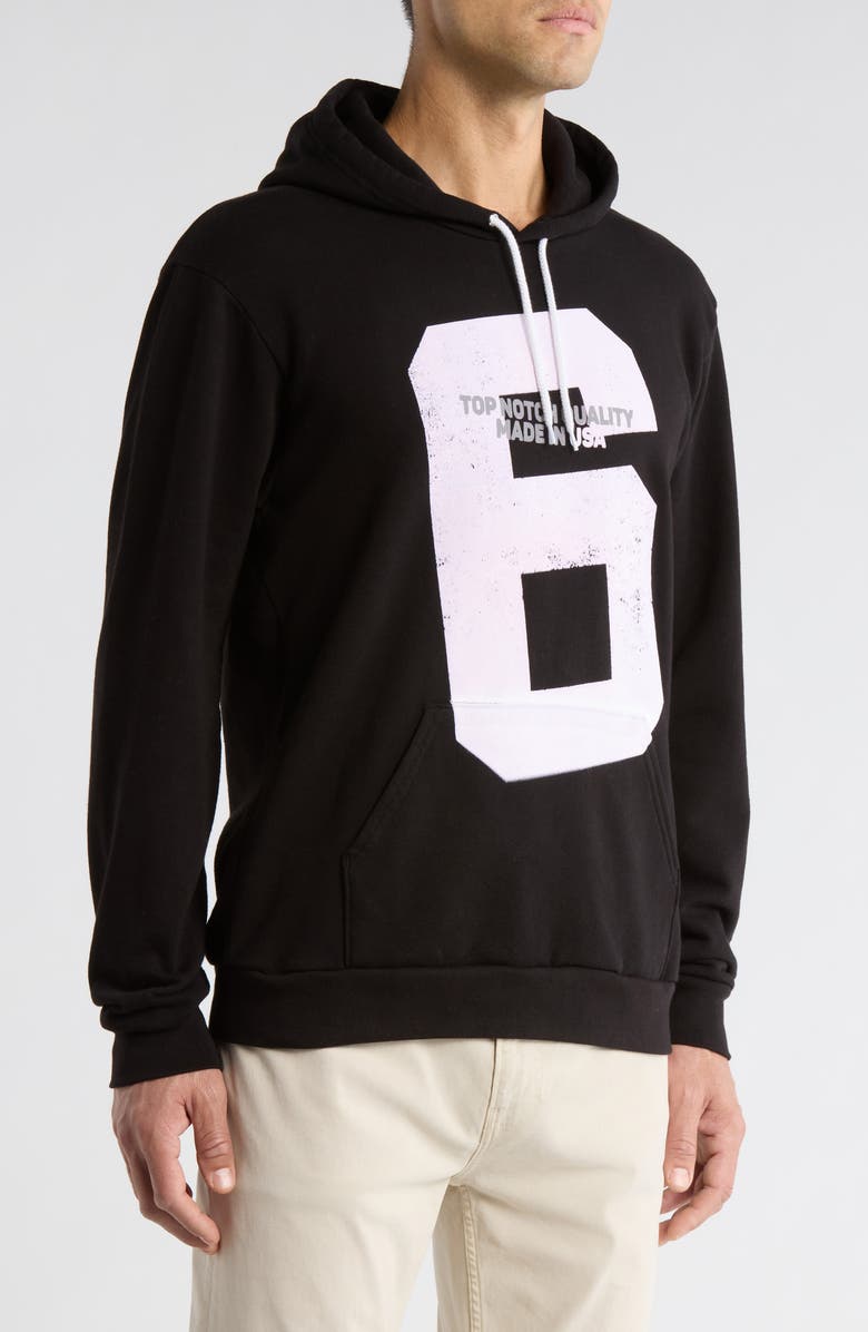 925 Originals Playbook Graphic Cotton Hoodie, Alternate, color, Jet Black