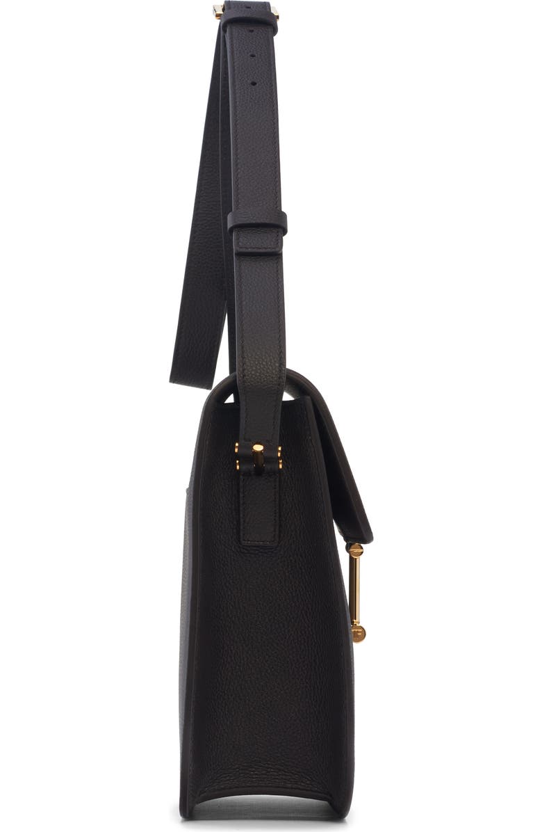 TOM FORD Mini Tara Grained Leather Crossbody Bag, Alternate, color, Espresso