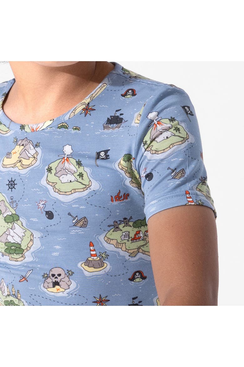 Pirate Cove Kids 2-Piece Short Sleeve & Shorts Pajama Set, Alternate, color, Pirate Cove